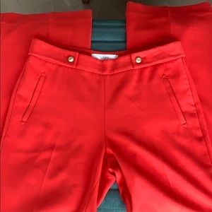 LOFT Bright Orange Wide Leg Sailor Pants